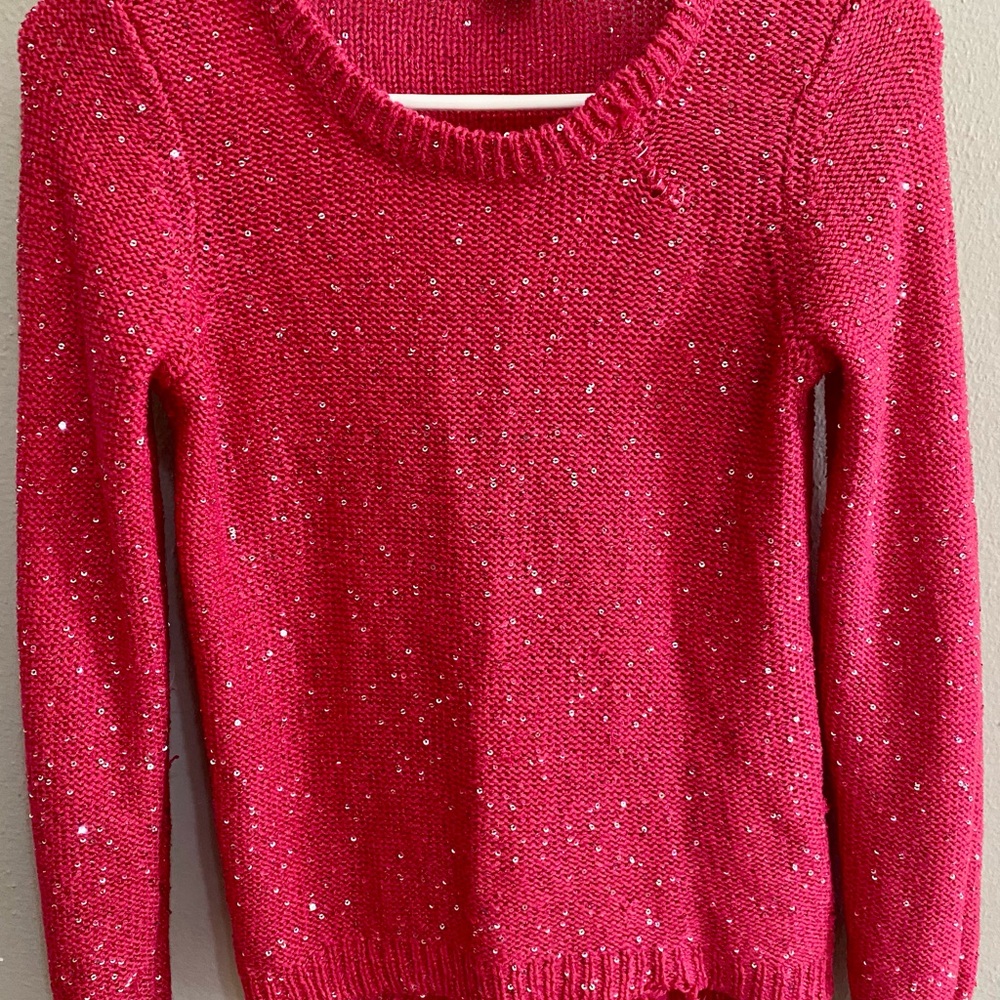 Elegant Pink Glitter Sweater by Jordache